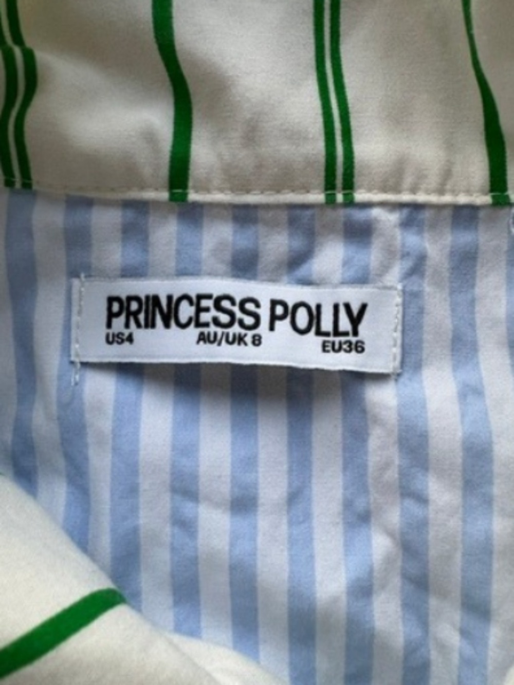 Princess Polly Get the Picture Shirt | Striped Button-Up | Size Small - Picture 3 of 6